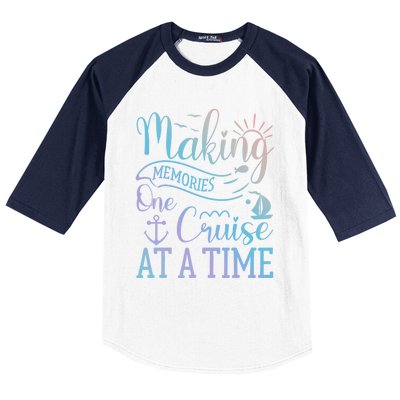 Making Memories One Cruise At A Time Family Cruise Funny Gift Baseball Sleeve Shirt