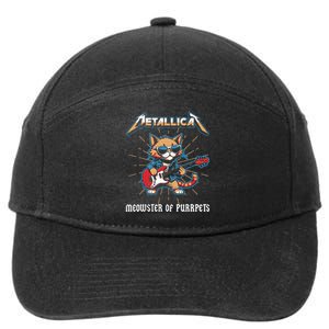 Metallicat Meowster Of Purrpets Funny Cat 7-Panel Snapback Hat