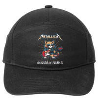 Metallicat Meowster Of Purrpets Funny Cat 7-Panel Snapback Hat