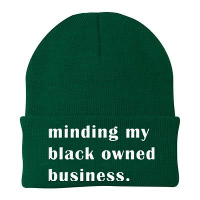 Minding My Own Black Owned Business Graphic Knit Cap Winter Beanie