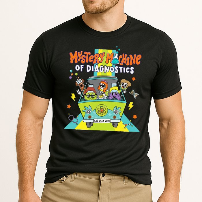 Mystery Machine Of Diagnostics Lab Tech Lab Week 2025 Cooling Performance Crew T-Shirt