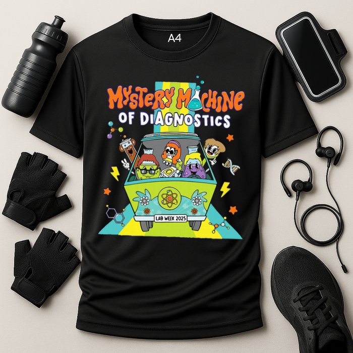 Mystery Machine Of Diagnostics Lab Tech Lab Week 2025 Cooling Performance Crew T-Shirt