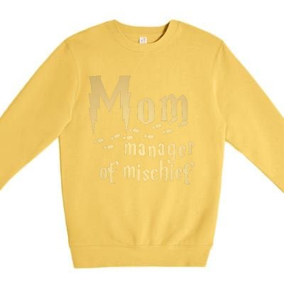 Mom Manager Of Mischief Mother's Day Magical Mom Fantastic Premium Crewneck Sweatshirt