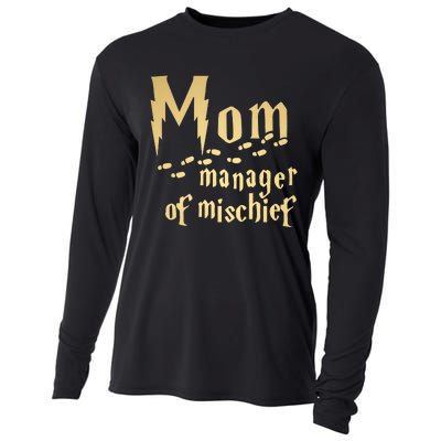 Mom Manager Of Mischief Mother's Day Magical Mom Fantastic Cooling Performance Long Sleeve Crew