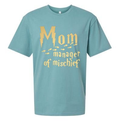 Mom Manager Of Mischief Mother's Day Magical Mom Fantastic Sueded Cloud Jersey T-Shirt