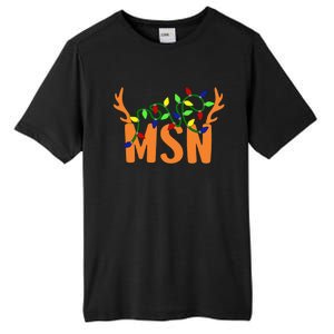 Msn Master Of Science Nursing Christmas Reindeer Funny Xmas Tall Fusion ChromaSoft Performance T-Shirt