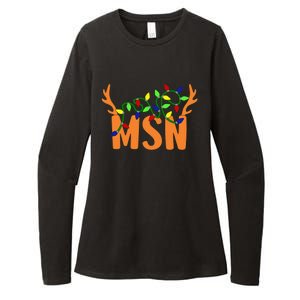 Msn Master Of Science Nursing Christmas Reindeer Funny Xmas Womens CVC Long Sleeve Shirt