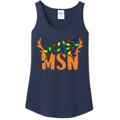 Msn Master Of Science Nursing Christmas Reindeer Funny Xmas Ladies Essential Tank