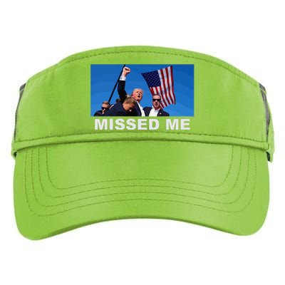 Missed Me Pro Trump 2024 Usa Flag Adult Drive Performance Visor