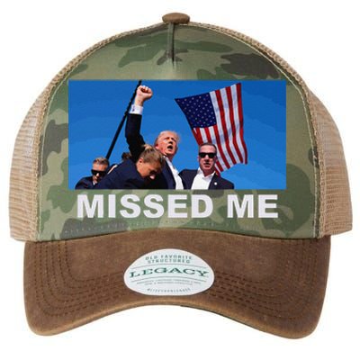 Missed Me Pro Trump 2024 Usa Flag Legacy Tie Dye Trucker Hat