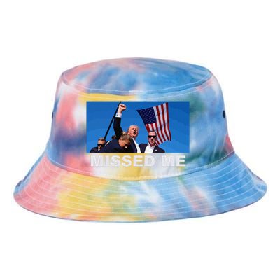 Missed Me Pro Trump 2024 Usa Flag Tie Dye Newport Bucket Hat