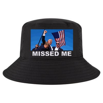 Missed Me Pro Trump 2024 Usa Flag Cool Comfort Performance Bucket Hat