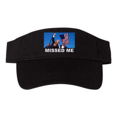 Missed Me Pro Trump 2024 Usa Flag Valucap Bio-Washed Visor