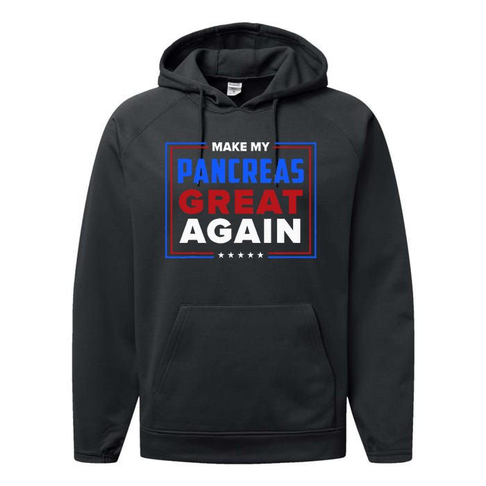 Make My Pancreas Great Diabetic Diabetes Type 1 Performance Fleece Hoodie