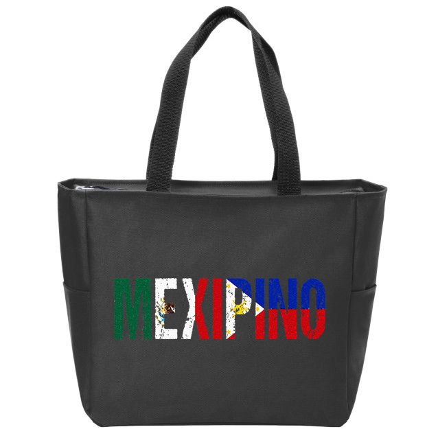 Mexipino Mexico Philippines Flag Ancestery Filipino Mexican Zip Tote Bag
