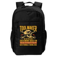 Machining Machinist Precision Guesswork Toolmaker Daily Commute Backpack
