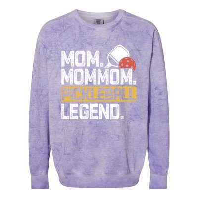 Mom Mommom Pickleball Legend Vintage Great Gift Colorblast Crewneck Sweatshirt