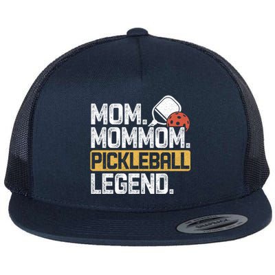 Mom Mommom Pickleball Legend Vintage Great Gift Flat Bill Trucker Hat