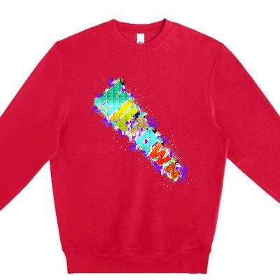 Miltown Milwaukee Proud Diagonal Premium Crewneck Sweatshirt