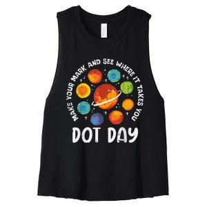 Make Mark Planets International Dot Day Women's Racerback Cropped Tank