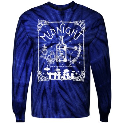 Midnight Margaritas Practical Magic Tee Halloween Cocktails Tie-Dye Long Sleeve Shirt