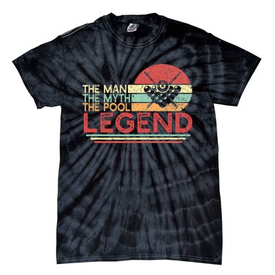 Man Myth Pool Legend Billiards Player Tie-Dye T-Shirt