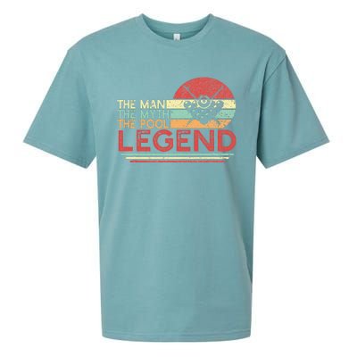 Man Myth Pool Legend Billiards Player Sueded Cloud Jersey T-Shirt