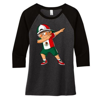 Mexican Mexico Patriotism Roots Heritage Women's Tri-Blend 3/4-Sleeve Raglan Shirt