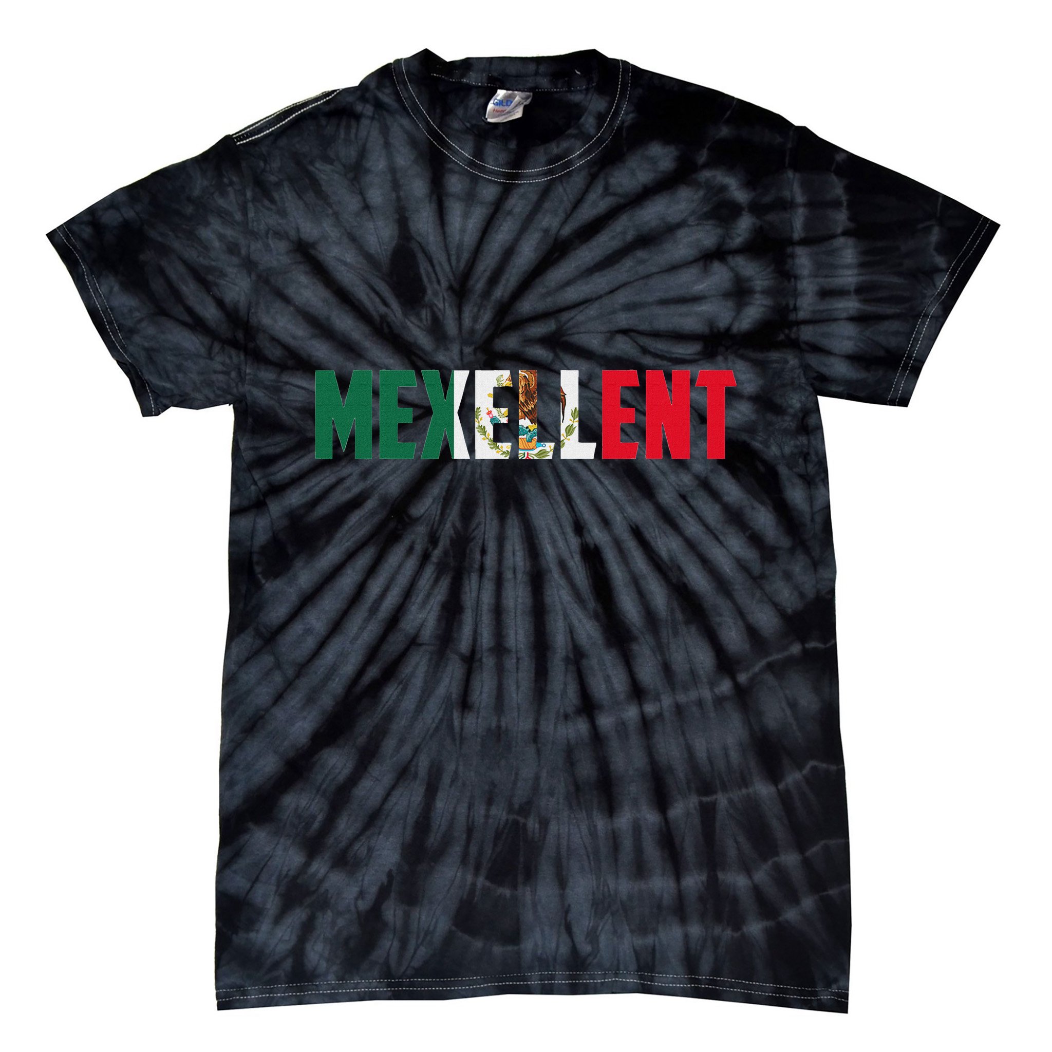 Mexellent Mexican Pride Flag Excellent Tie-Dye T-Shirt