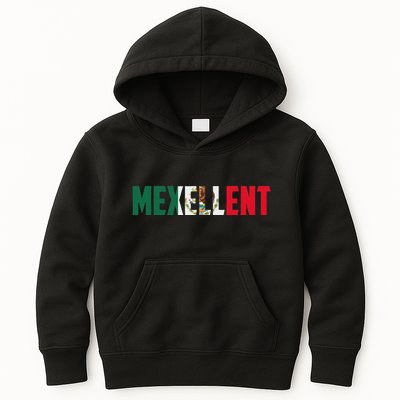 Mexellent Mexican Pride Flag Excellent Kids Hoodie