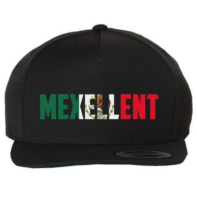 Mexellent Mexican Pride Flag Excellent Wool Snapback Cap