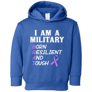 Military Month Purple Brat Fun Cool Gift Toddler Hoodie