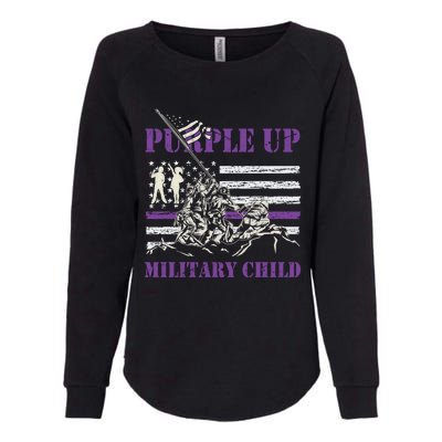 Military Month Purple Up Iwo Jima Ww2 Us American Flag Funny Gift Womens California Wash Sweatshirt