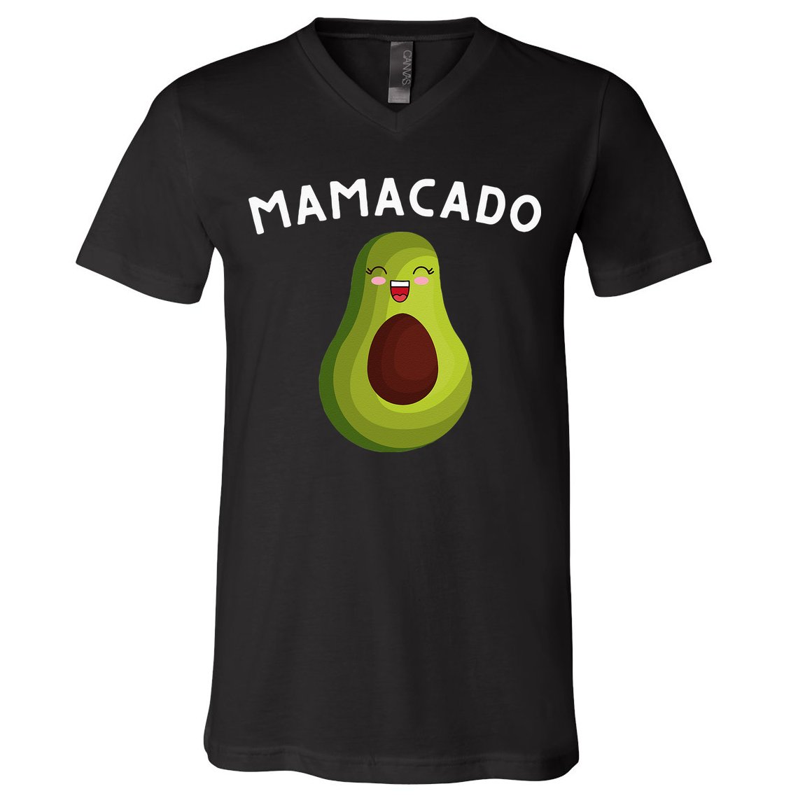 Mamacado Mom Pregnancy Announcement Avocado & Guacamole V-Neck T-Shirt
