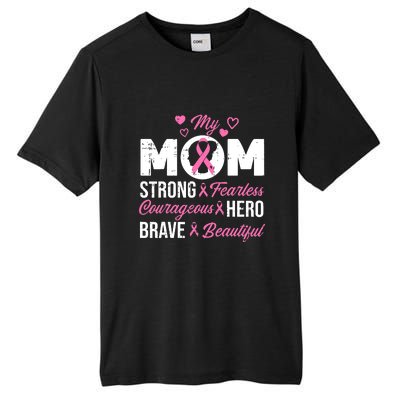 My Mom Pink Ribbon Warrior Inspirational Breast Cancer Tall Fusion ChromaSoft Performance T-Shirt