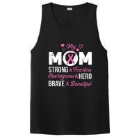 My Mom Pink Ribbon Warrior Inspirational Breast Cancer PosiCharge Competitor Tank