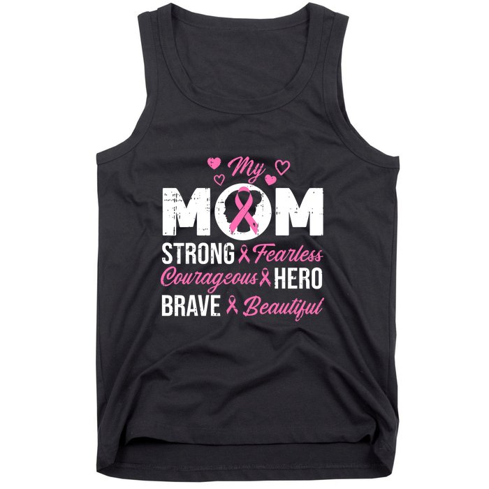 My Mom Pink Ribbon Warrior Inspirational Breast Cancer Tank Top