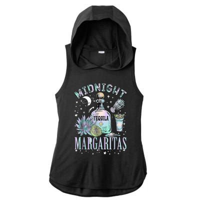 Midnight Margaritas Practical Magic Halloween Cocktails Ladies PosiCharge Tri-Blend Wicking Draft Hoodie Tank