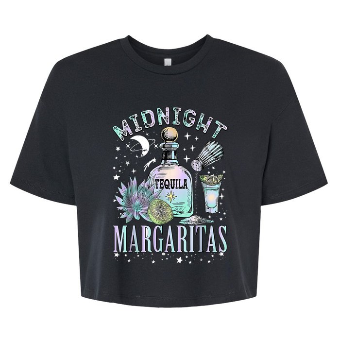 Midnight Margaritas Practical Magic Halloween Cocktails Bella+Canvas Jersey Crop Tee