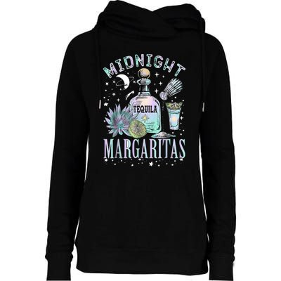 Midnight Margaritas Practical Magic Halloween Cocktails Womens Funnel Neck Pullover Hood