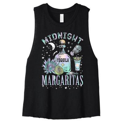 Midnight Margaritas Practical Magic Halloween Cocktails Women's Racerback Cropped Tank