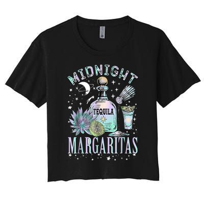 Midnight Margaritas Practical Magic Halloween Cocktails Women's Crop Top Tee