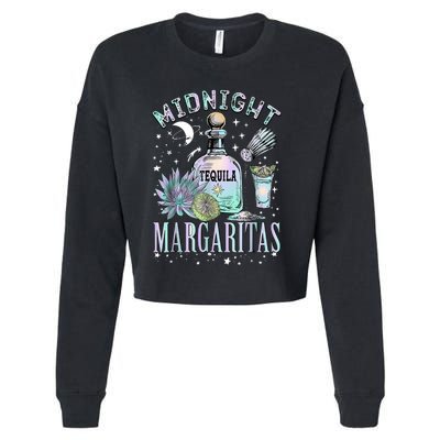 Midnight Margaritas Practical Magic Halloween Cocktails Cropped Pullover Crew