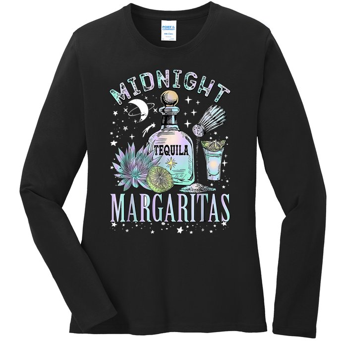 Midnight Margaritas Practical Magic Halloween Cocktails Ladies Long Sleeve Shirt