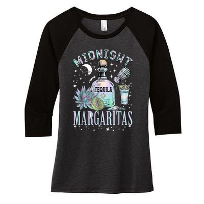 Midnight Margaritas Practical Magic Halloween Cocktails Women's Tri-Blend 3/4-Sleeve Raglan Shirt