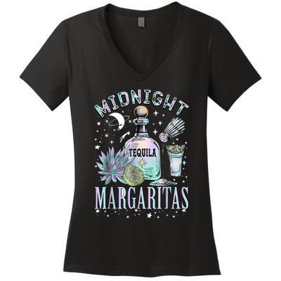 Midnight Margaritas Practical Magic Halloween Cocktails Women's V-Neck T-Shirt