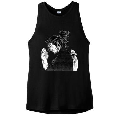 Miyamoto Musashi Praying Ladies PosiCharge Tri-Blend Wicking Tank