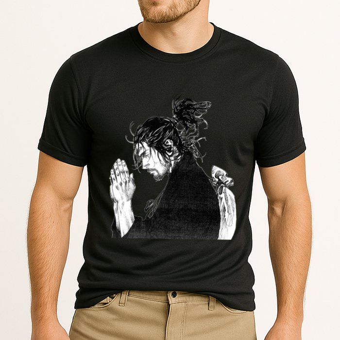 Miyamoto Musashi Praying Cooling Performance Crew T-Shirt