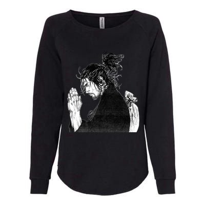 Miyamoto Musashi Praying Womens California Wash Sweatshirt