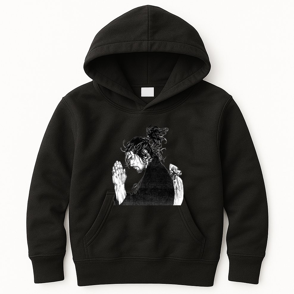 Miyamoto Musashi Praying Kids Hoodie